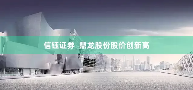 信钰证券  鼎龙股份股价创新高